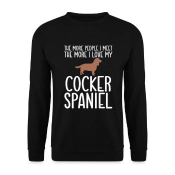 Cocker Spaniel Gifts - Unisex Pullover - Schwarz - Vorne - Alina (178cm) & Michal (187cm)