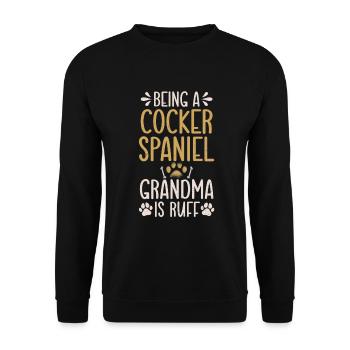 Cadeaux Cocker Spaniel - Sweat-shirt Unisexe - noir - Devant - Alina (178cm) & Michal (187cm)