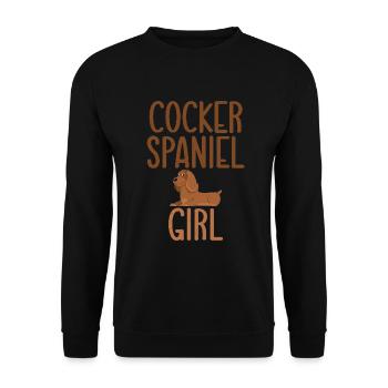 Cadeaux Cocker Spaniel - Sweat-shirt Unisexe - noir - Devant - Alina (178cm) & Michal (187cm)