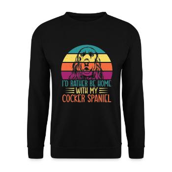 Cadeaux Cocker Spaniel - Sweat-shirt Unisexe - noir - Devant - Alina (178cm) & Michal (187cm)