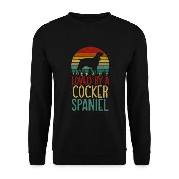 Cocker Spaniel Gifts - Unisex Pullover - Schwarz - Vorne - Alina (178cm) & Michal (187cm)