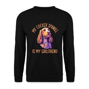 Cadeaux Cocker Spaniel - Sweat-shirt Unisexe - noir - Devant - Alina (178cm) & Michal (187cm)