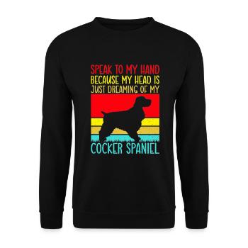 Cadeaux Cocker Spaniel - Sweat-shirt Unisexe - noir - Devant - Alina (178cm) & Michal (187cm)