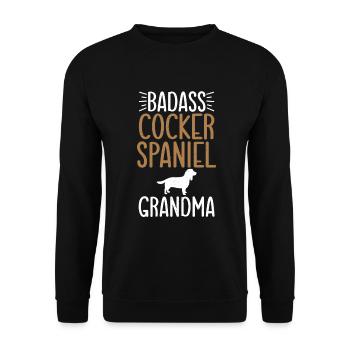 Cocker Spaniel Gifts - Unisex Sweatshirt - black - Front - Alina (178cm) & Michal (187cm)