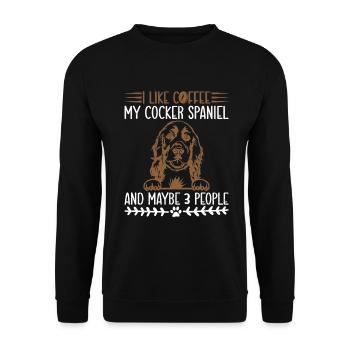Cocker Spaniel Gifts - Unisex Sweatshirt - black - Front - Alina (178cm) & Michal (187cm)