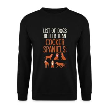 Cadeaux Cocker Spaniel - Sweat-shirt Unisexe - noir - Devant - Alina (178cm) & Michal (187cm)