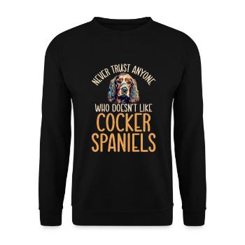 Cadeaux Cocker Spaniel - Sweat-shirt Unisexe - noir - Devant - Alina (178cm) & Michal (187cm)