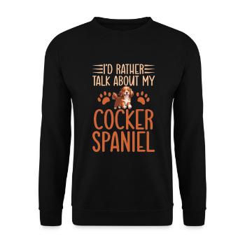 Cocker Spaniel Gifts - Unisex Pullover - Schwarz - Vorne - Alina (178cm) & Michal (187cm)