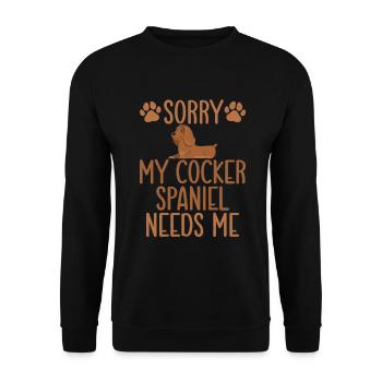 Cadeaux Cocker Spaniel - Sweat-shirt Unisexe - noir - Devant - Alina (178cm) & Michal (187cm)
