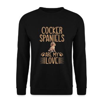 Cadeaux Cocker Spaniel - Sweat-shirt Unisexe - noir - Devant - Alina (178cm) & Michal (187cm)