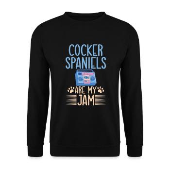 Cocker Spaniel Gifts - Unisex Pullover - Schwarz - Vorne - Alina (178cm) & Michal (187cm)