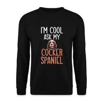 Cadeaux Cocker Spaniel - Sweat-shirt Unisexe - noir - Devant - Alina (178cm) & Michal (187cm)