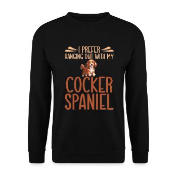 Cocker Spaniel Gifts - Unisex Pullover - Schwarz - Vorne - Alina (178cm) & Michal (187cm)