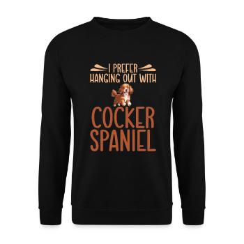 Cocker Spaniel Gifts - Unisex Sweatshirt - black - Front - Alina (178cm) & Michal (187cm)