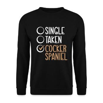 Cocker Spaniel Gifts - Unisex Sweatshirt - black - Front - Alina (178cm) & Michal (187cm)