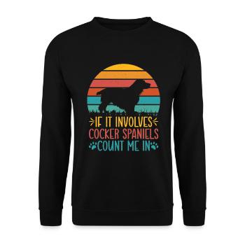 Cocker Spaniel Gifts - Unisex Sweatshirt - black - Front - Alina (178cm) & Michal (187cm)
