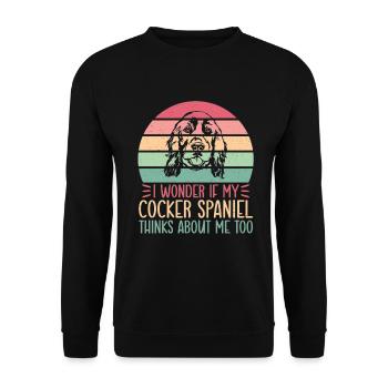 Cadeaux Cocker Spaniel - Sweat-shirt Unisexe - noir - Devant - Alina (178cm) & Michal (187cm)