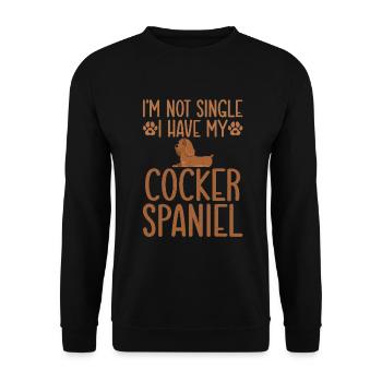 Cadeaux Cocker Spaniel - Sweat-shirt Unisexe - noir - Devant - Alina (178cm) & Michal (187cm)