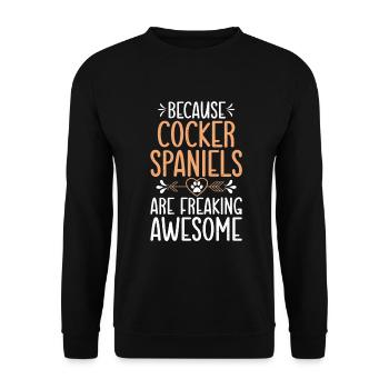 Cadeaux Cocker Spaniel - Sweat-shirt Unisexe - noir - Devant - Alina (178cm) & Michal (187cm)