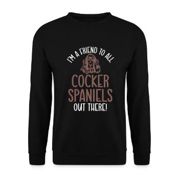 Cadeaux Cocker Spaniel - Sweat-shirt Unisexe - noir - Devant - Alina (178cm) & Michal (187cm)