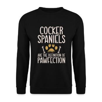 Cadeaux Cocker Spaniel - Sweat-shirt Unisexe - noir - Devant - Alina (178cm) & Michal (187cm)