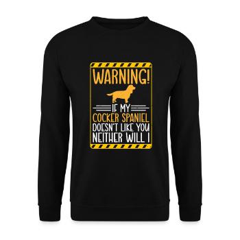 Cocker Spaniel Gifts - Unisex Sweatshirt - black - Front - Alina (178cm) & Michal (187cm)