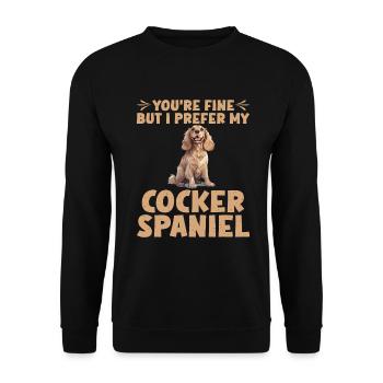 Cadeaux Cocker Spaniel - Sweat-shirt Unisexe - noir - Devant - Alina (178cm) & Michal (187cm)