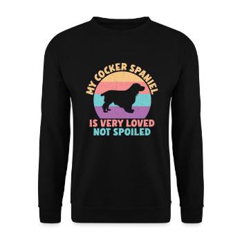Cadeaux Cocker Spaniel - Sweat-shirt Unisexe - noir - Devant - Alina (178cm) & Michal (187cm)