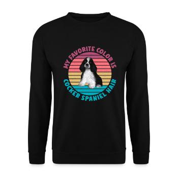 Cadeaux Cocker Spaniel - Sweat-shirt Unisexe - noir - Devant - Alina (178cm) & Michal (187cm)
