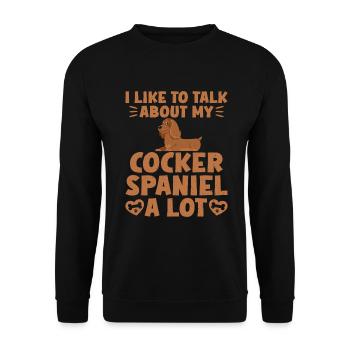Cadeaux Cocker Spaniel - Sweat-shirt Unisexe - noir - Devant - Alina (178cm) & Michal (187cm)