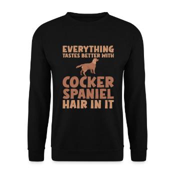 Cocker Spaniel Gifts - Unisex Pullover - Schwarz - Vorne - Alina (178cm) & Michal (187cm)