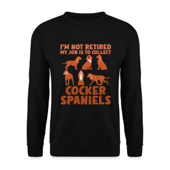 Cadeaux Cocker Spaniel - Sweat-shirt Unisexe - noir - Devant - Alina (178cm) & Michal (187cm)