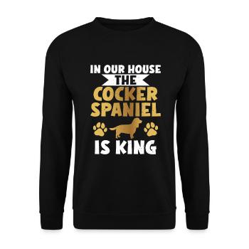 Cocker Spaniel Gifts - Unisex Pullover - Schwarz - Vorne - Alina (178cm) & Michal (187cm)