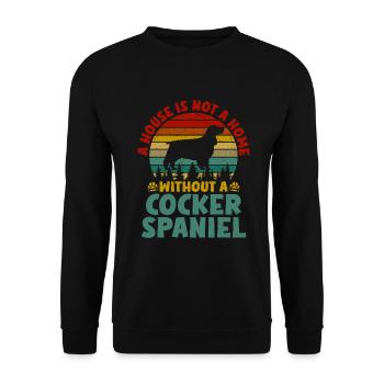 Cocker Spaniel Gifts - Unisex Pullover - Schwarz - Vorne - Alina (178cm) & Michal (187cm)