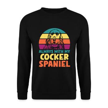 Cadeaux Cocker Spaniel - Sweat-shirt Unisexe - noir - Devant - Alina (178cm) & Michal (187cm)