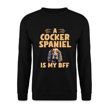 Cocker Spaniel Gifts - Unisex Pullover - Schwarz - Vorne - Alina (178cm) & Michal (187cm)