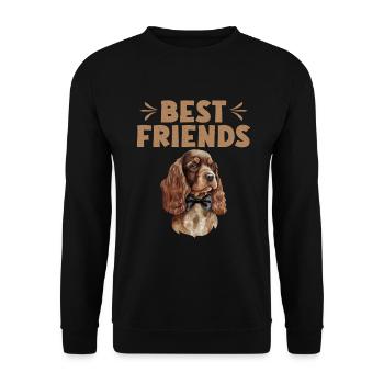 Cadeaux Cocker Spaniel - Sweat-shirt Unisexe - noir - Devant - Alina (178cm) & Michal (187cm)