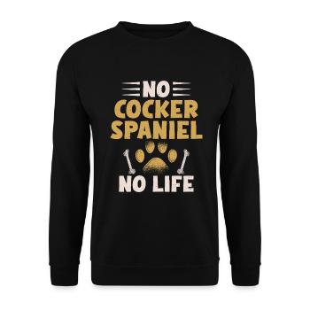Cadeaux Cocker Spaniel - Sweat-shirt Unisexe - noir - Devant - Alina (178cm) & Michal (187cm)