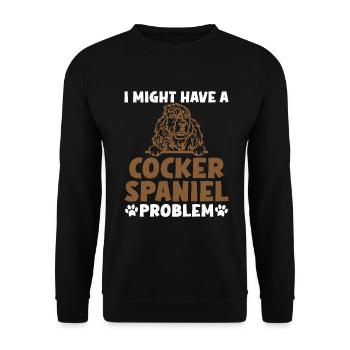 Cadeaux Cocker Spaniel - Sweat-shirt Unisexe - noir - Devant - Alina (178cm) & Michal (187cm)