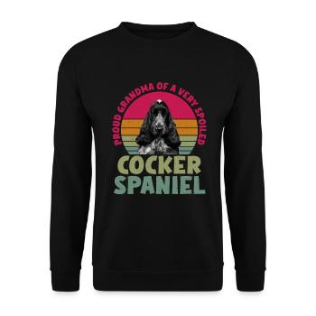 Cocker Spaniel Gifts - Unisex Pullover - Schwarz - Vorne - Alina (178cm) & Michal (187cm)