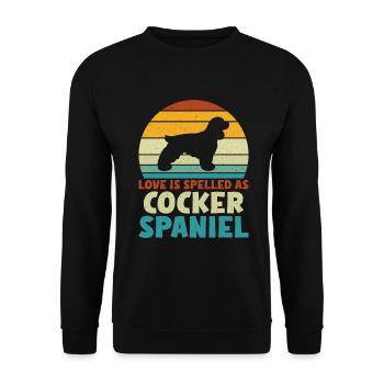 Cadeaux Cocker Spaniel - Sweat-shirt Unisexe - noir - Devant - Alina (178cm) & Michal (187cm)