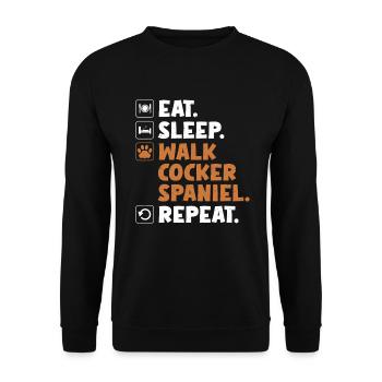 Cadeaux Cocker Spaniel - Sweat-shirt Unisexe - noir - Devant - Alina (178cm) & Michal (187cm)