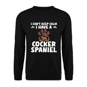 Cadeaux Cocker Spaniel - Sweat-shirt Unisexe - noir - Devant - Alina (178cm) & Michal (187cm)
