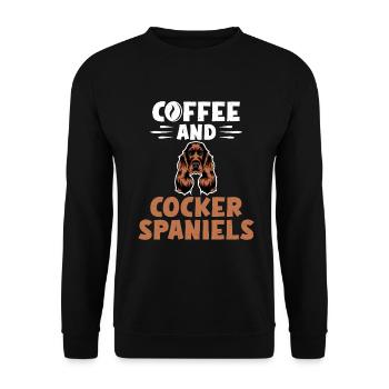 Cocker Spaniel Gifts - Unisex Pullover - Schwarz - Vorne - Alina (178cm) & Michal (187cm)