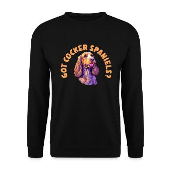 Cocker Spaniel Gifts - Unisex Pullover - Schwarz - Vorne - Alina (178cm) & Michal (187cm)