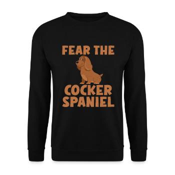 Cadeaux Cocker Spaniel - Sweat-shirt Unisexe - noir - Devant - Alina (178cm) & Michal (187cm)