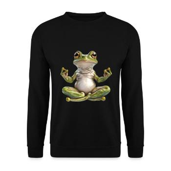 Frosch - Unisex Pullover - Schwarz - Vorne - Alina (178cm) & Michal (187cm)