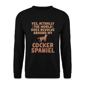 Cocker Spaniel Gifts - Unisex Pullover - Schwarz - Vorne - Alina (178cm) & Michal (187cm)