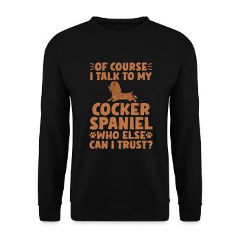 Cocker Spaniel Gifts - Unisex Pullover - Schwarz - Vorne - Alina (178cm) & Michal (187cm)