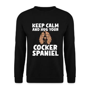 Cadeaux Cocker Spaniel - Sweat-shirt Unisexe - noir - Devant - Alina (178cm) & Michal (187cm)